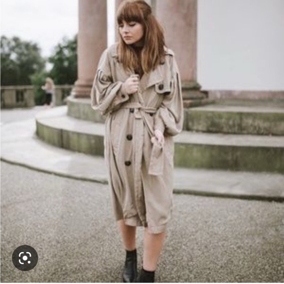 Free People Balloon Sleeve Trench Coat - Picture 5 of 6